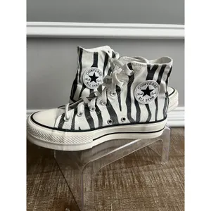 Converse Chuck Taylor All Star Lift Platform High Zebra Print Women's Size 8 thumbnail 4