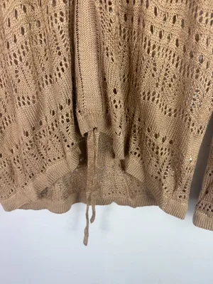 NWT Cupshe X JoJo Open Knit Asymmetrical Drawstring Cover-Up Top Size Medium M thumbnail 4