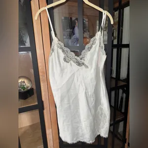 Vintage 2003 Victoria’s Secret slip nightgown dress satin silky lace vneck mini thumbnail 5