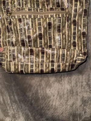 Rampage Snake Embossed Faux Leather Shoulder Tote Bag thumbnail 6
