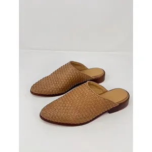 Nisolo Ama Womens Sandals Brown Leather Woven Mule Slip On Slide Boho US 7.5 thumbnail 4