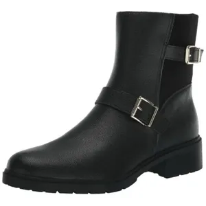 Anne Klein‎ Boots Size 10.5 Black Block Heel Almond Toe Buckle Detail NEW thumbnail 11