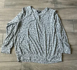 Buffalo David bitton gray leopard pullover thumbnail 1