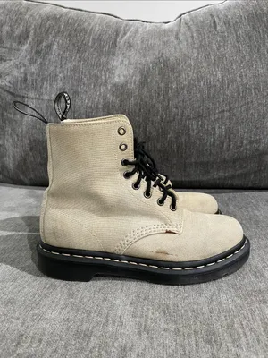 Dr. Martens Page Mix Canvas Combat Boots Size 8 thumbnail 5