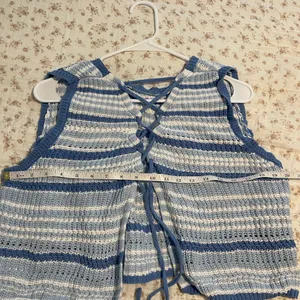 Altar'd State Blue and White Striped Top thumbnail 4