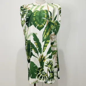 Farm Rio Tropical Forest Off White T-Shirt Dress Small Vacation Resort Beachy thumbnail 5