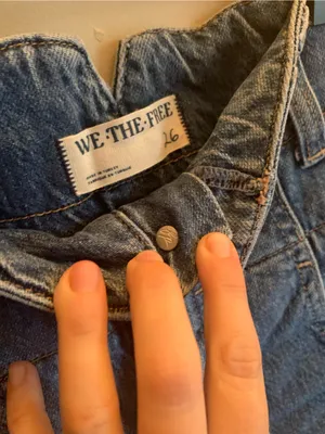 We The Free Blue Denim Mini Skirt Women Bottoms 26 Fall Boho Casual School thumbnail 3