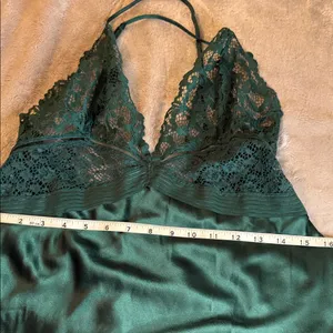 Victoria's Secret Teal Lace Chemise thumbnail 4