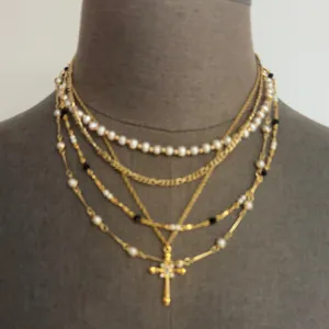 Five Pieces Costume Chains Gold thumbnail 1
