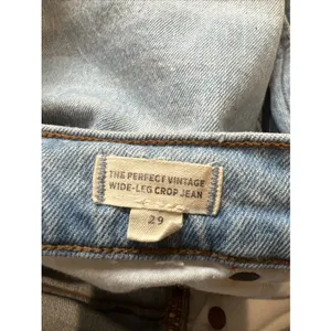 Madewell The Perfect Vintage Wide Leg Crop Jeans Light Blue Denim‎ thumbnail 5