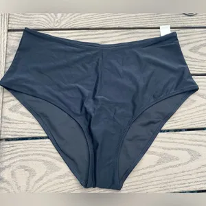 NWT Aerie plain black XL bikini bathing suit bottom thumbnail 1
