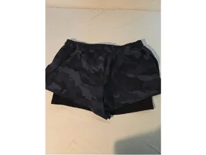 RBX Women’s 2-in-1 Layered Running Shorts Camo Compression Liner Size L W-187 thumbnail 2
