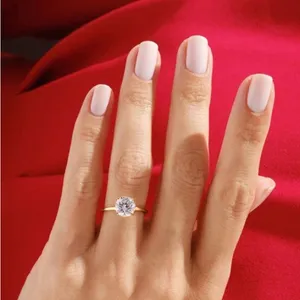 14k Gold Plated S925 Engagement Ring 2.00ct Solitaire Simulated Diamond,‎ Sz 6 thumbnail 7