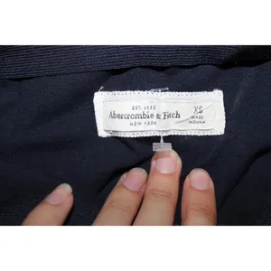 Abercrombie & Fitch Navy Blue White Striped Cotton Pencil Mini Skirt Size XS thumbnail 3