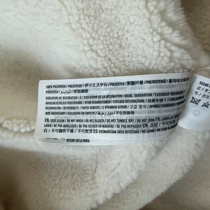 Hollister Sherpa Lined Faux Suede Cream Crop Jacket thumbnail 8