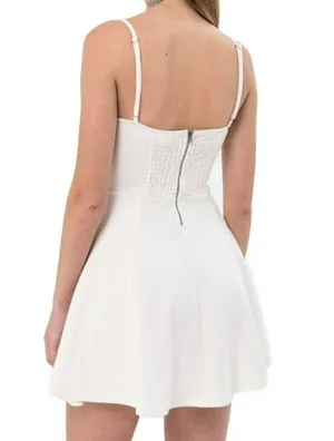 Kikiriki Classic Sleeveless A-Line Mini Dress Off White Size Small NWT thumbnail 3