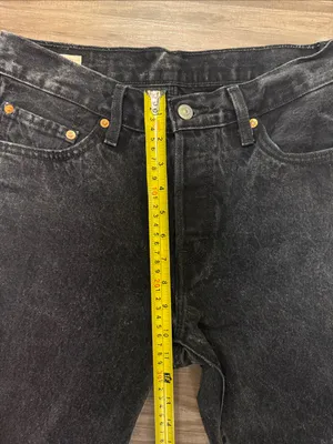 Levi's Premium 501 90s Jeans 28 Fits 29x28 Static Black Noise Grunge $98 thumbnail 10