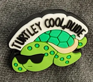 Turtle "Turtley Cool Dude" Rubber Pin thumbnail 1