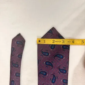 Mallards Neck Tie Silk Purple Multicolor Presley Geometric Hand Sewn USA thumbnail 8