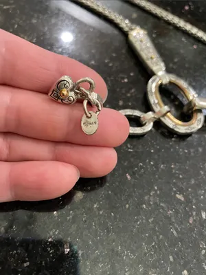 Vintage Brighton Silver-Tone Heart Charm Adjustable Chain Belt thumbnail 5