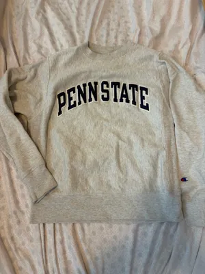 champion reverse weave Penn state gray crewneck thumbnail 4