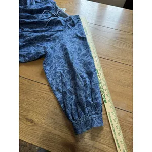 Cato Est 1946 Women Size XL Blue Paisley Shirt Top Tie Neck Career Office City‎ thumbnail 6