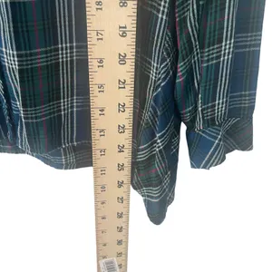 J. Jill‎ Women's Size Small Green Blue Plaid Button Up Blouse thumbnail 8