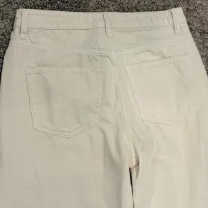 VERVET Women's Beige Denim Jeans Size 28 High Rise Wide-Leg Distressed Raw Hem thumbnail 4