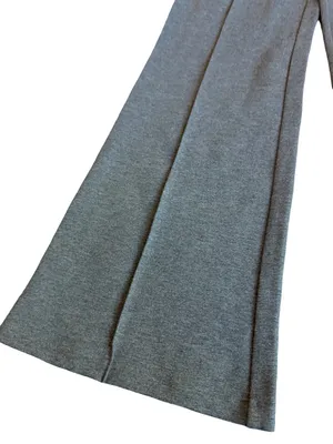 Quince Charcoal Ultra Stretch Ponte Flare Leg Trouser Pants Front Medium Women's thumbnail 4