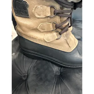 Sorel Women's Winter Snow Boots Tan Leather Waterproof Insulated Size 8 thumbnail 3