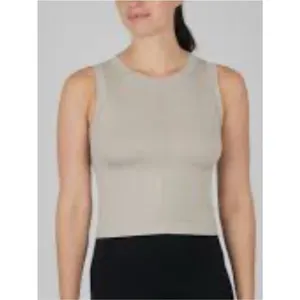Yogalicious seamless Bridgette active tank in beige size small thumbnail 2