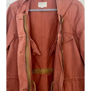 Ann Taylor burnt orange Jacket / Coat Women's size XS Knee Length Hood thumbnail 13