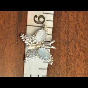 Butterfly silver plated Pendant cute unique thumbnail 2