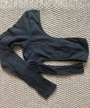Garage One-Shoulder Sleeve Long Top black thumbnail 1