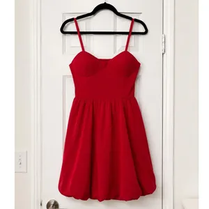 Band of the Free Red Bubble Hem Fit & Flare Mini Dress Party Cocktail Small thumbnail 2