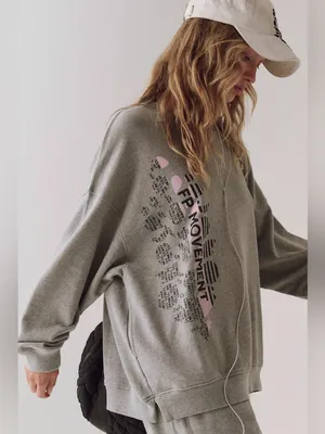 Free People All Star Buti Logo Pullover/Heather Grey thumbnail 2