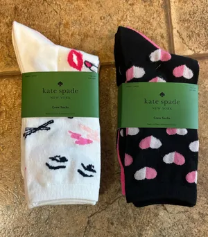 NWT *Bundle of 6 pairs* kate ♠️ spade New York crew socks OS thumbnail 1