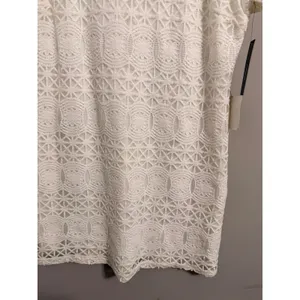 Lulus Lace Shift Dress‎ Womens XL White Geometric Crochet Short Sleeve Mini New thumbnail 2