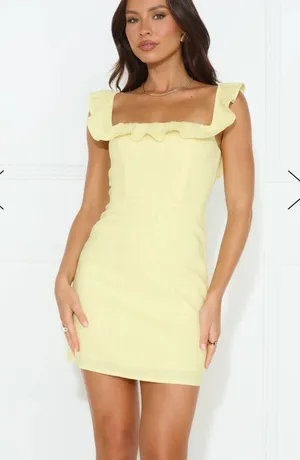 Hello Molly Yellow Mini Dress thumbnail 2