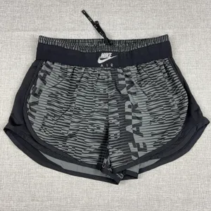 Nike Air Running Shorts Womens Small Black Gray 3 " Dri-FIT Lined CZ9400-068 thumbnail 1