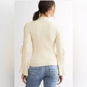 Buckle Wide Ribbed Sweater Size M thumbnail 2