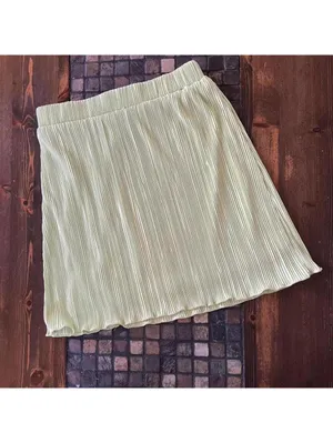 Peppermayo Sage Green Pleated Coquette Mini Skirt Size US 4 🌿 thumbnail 5