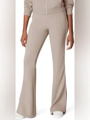 NWT Spanx Womens Airpique Flare Track Pant in ashwood size Small thumbnail 3