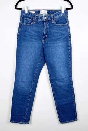 Universal Thread Womens High Rise Straight Leg Dark Wash‎ Blue Jeans Size 8 thumbnail 1