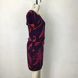 Worthington Women’s Top Skirt 2 Pc Size M Purple /Red Vintage Stretch Comfy thumbnail 3
