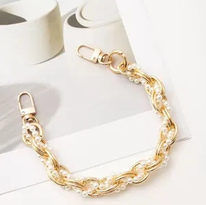 New Shoulder Bag Gold Pearl Chain Extender thumbnail 3