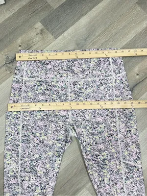 Fabletics On The Go Power Hold High Waist Leggings Pink Multi XL Ankle Pockets‎ thumbnail 10