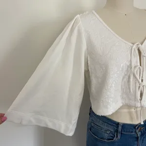 Anthropologie NWT  Sequin Tie Front Top thumbnail 7
