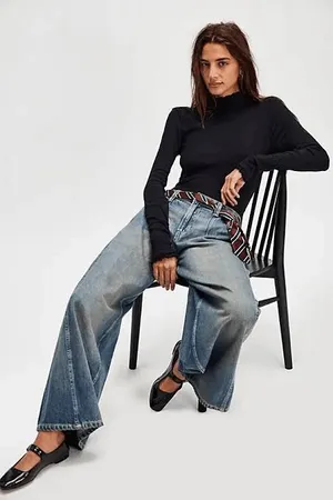 We The Free People Sara Pointelle Turtleneck Stretchy Modal Medium thumbnail 10