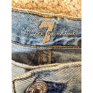 7 For‎ All Mankind Destroy & Daisies Frayed Cutoff Denim Shorts Sz 28 Boho Y2K thumbnail 6